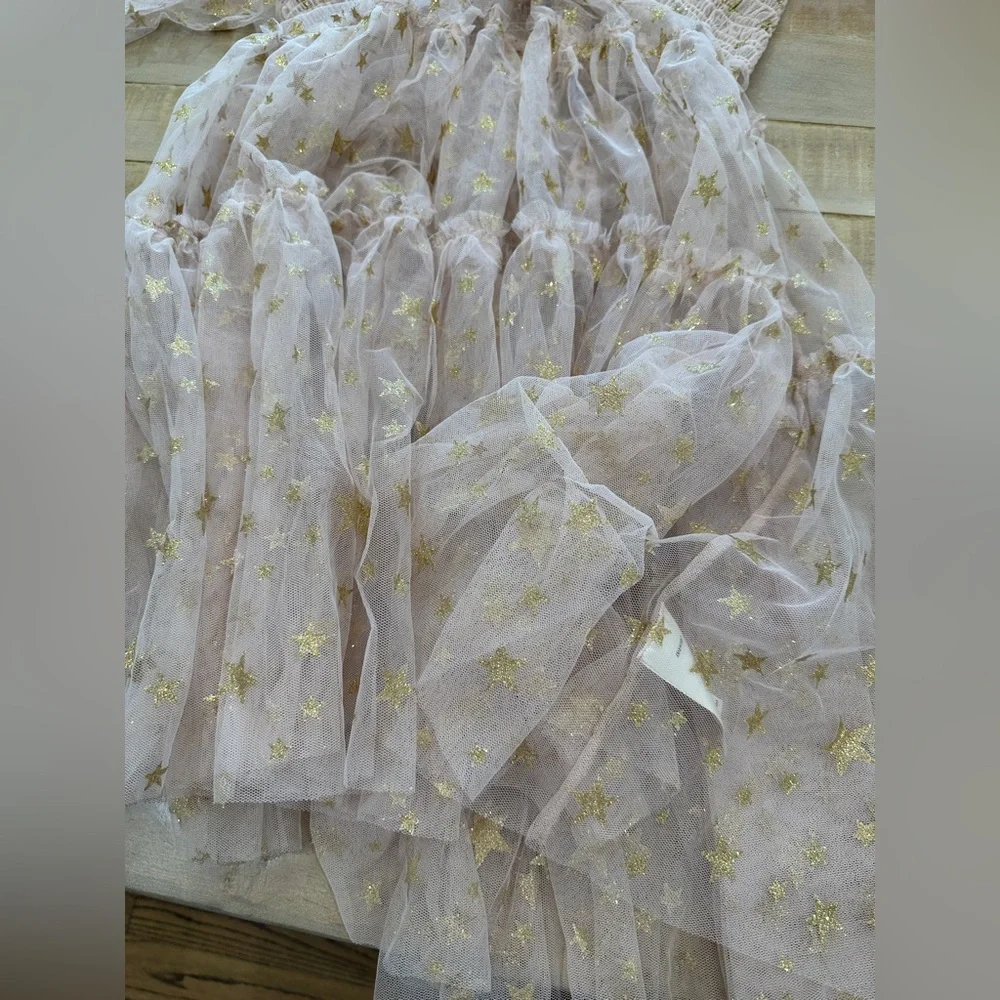 Free People Starbright Dress metallic gold bodice long tunic - Picture 9 of 16